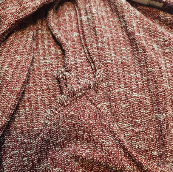 LoveCrazy Juniors Heathered Red Short Sleeve 2 Piece Top Size Small - Picture 4 of 11